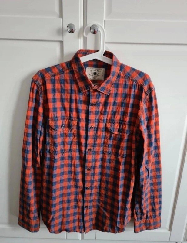 rot / blau kariertes Hemd Zara Man Denim Collection