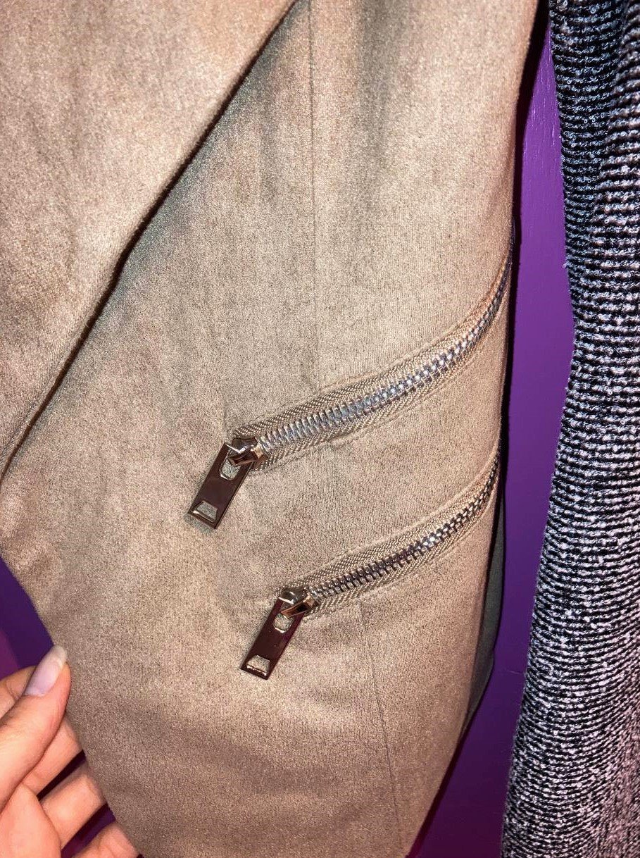 Jacke in Wildlederoptik