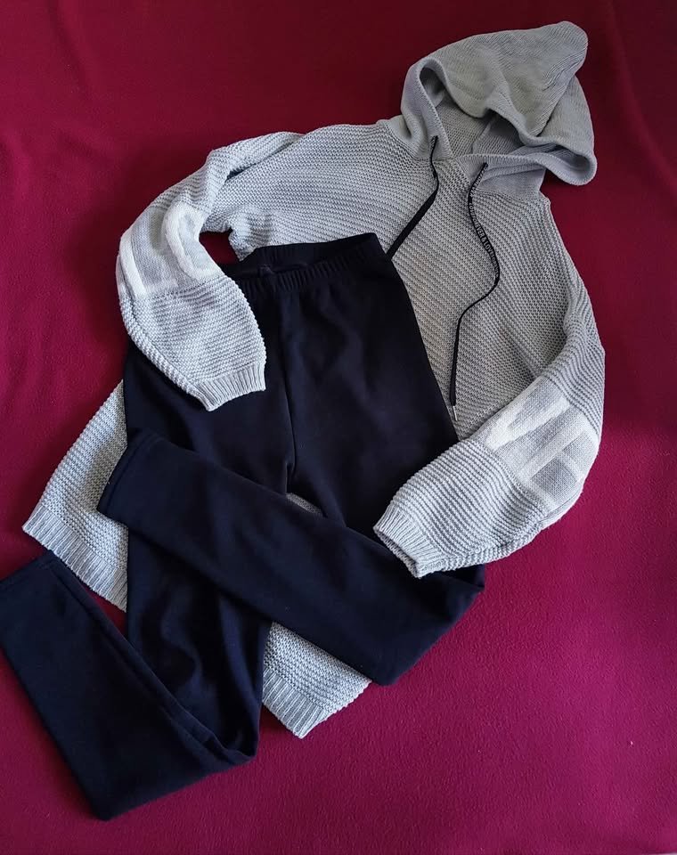 Schöne Kombi Leggings & Hoodie gr 38/40 Leggings gefüttert