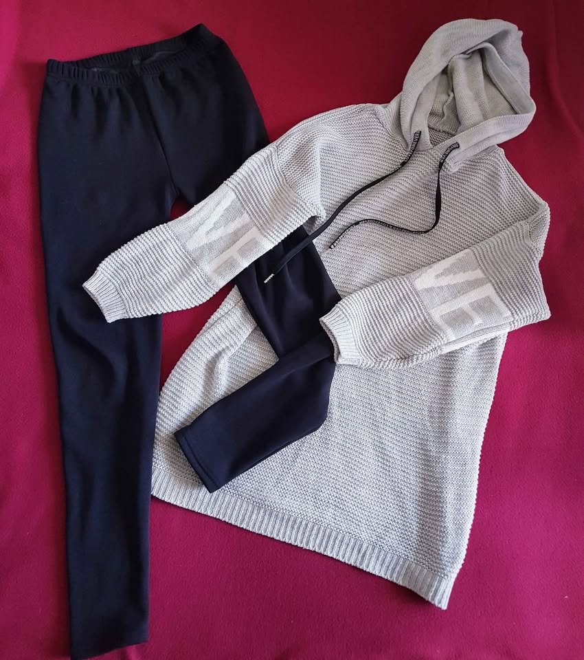 Schöne Kombi Leggings & Hoodie gr 38/40 Leggings gefüttert