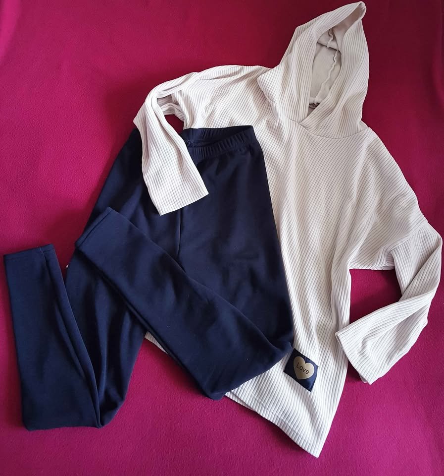  Kombi Leggings & Hoodie gr 38/40 leggings gefüttert