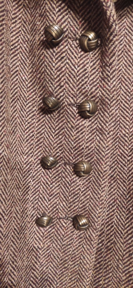 Damensacko H&M Gr.S seidiges Inlay modisch braun grün