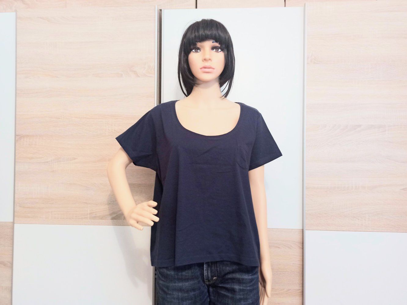 Schönes T-Shirt in marienblau von Okay