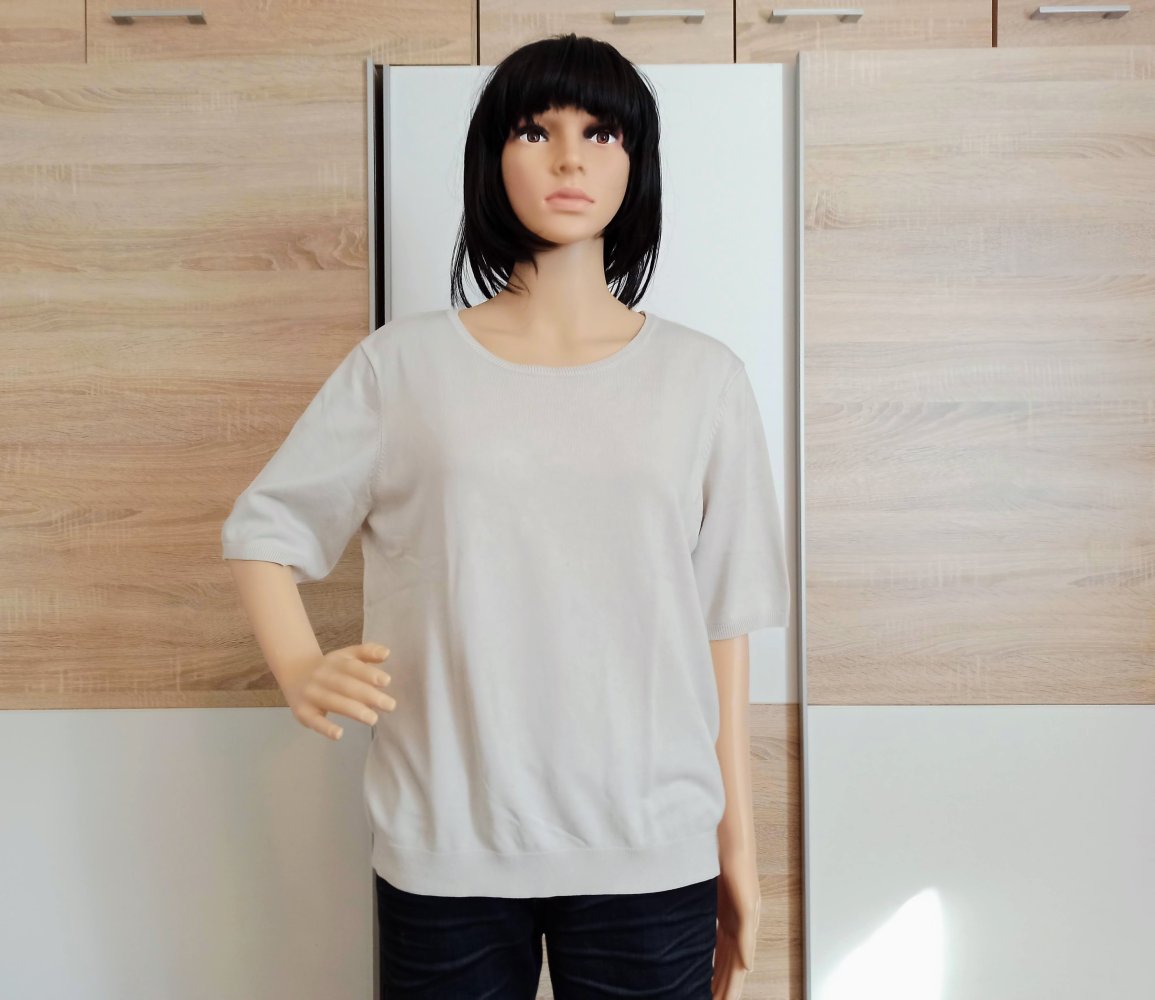 Schöner kurzärmlige Pullover in Creme von H&M