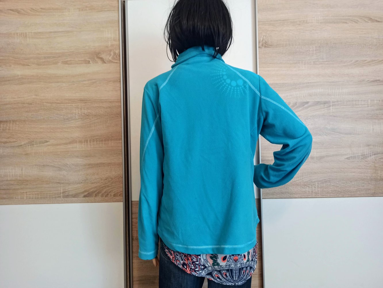 Schöne fliese Jacke in türkis von Alpine