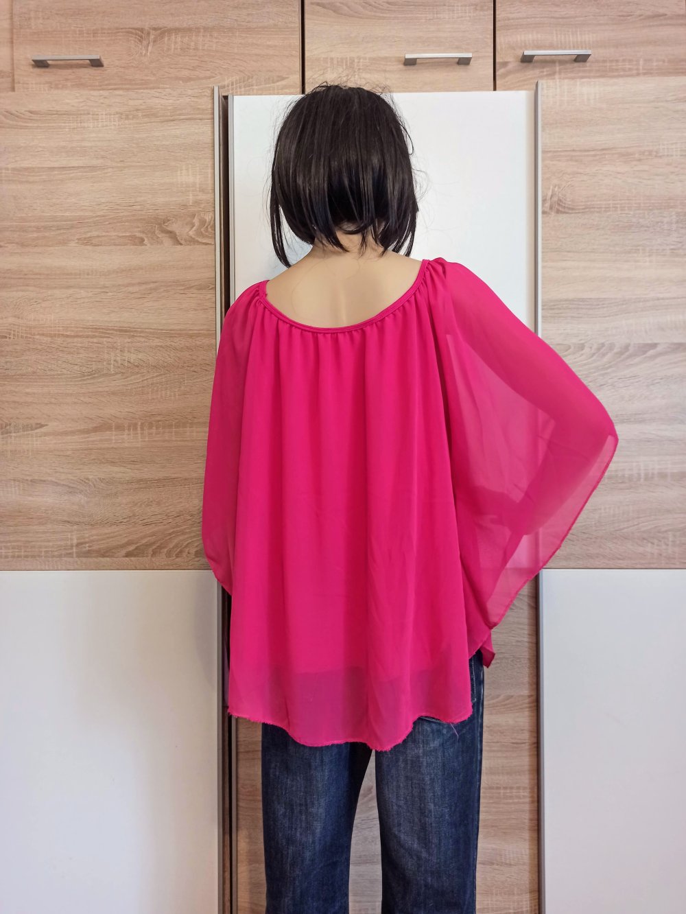 Schöne Schmetterlinge-Bluse in Pink