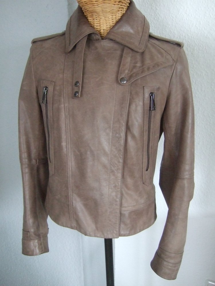 ORIG BELSTAFF LEDERJACKE STOTFORT MOTO ZIP - NEU!! - GR. 38 / IT. 44