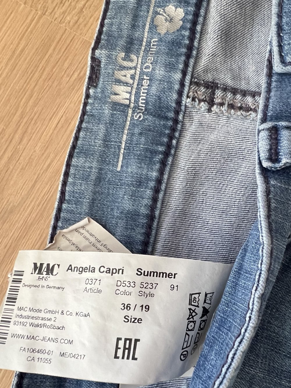 Jeans Mac 3/4 Hose -Jeans EDC 3/4 Hose Größe 36 S