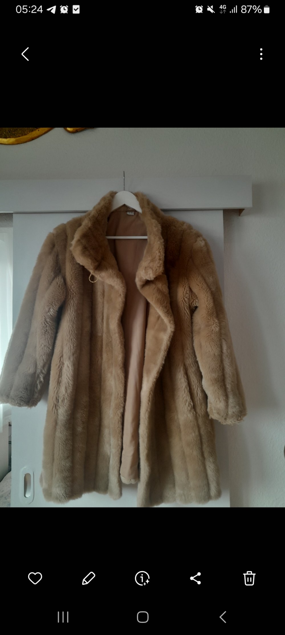 Pelzmantel Fake M L
