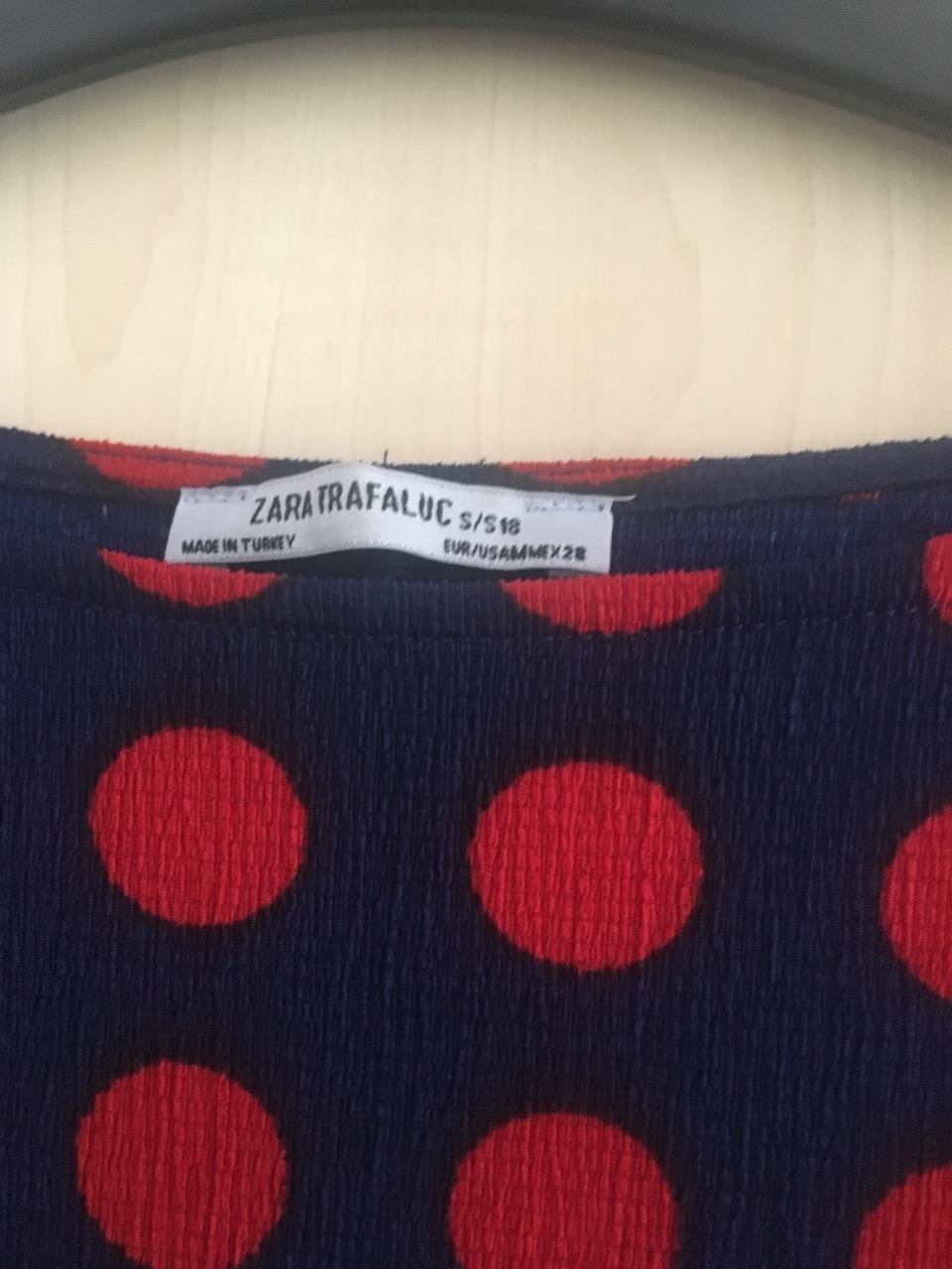 Zara Kleid rot blau gepunktet Gr. S