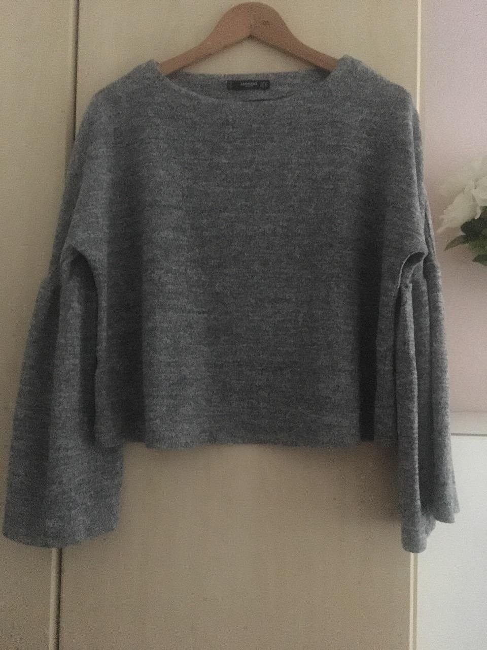 Damen Pullover grau Gr. S 