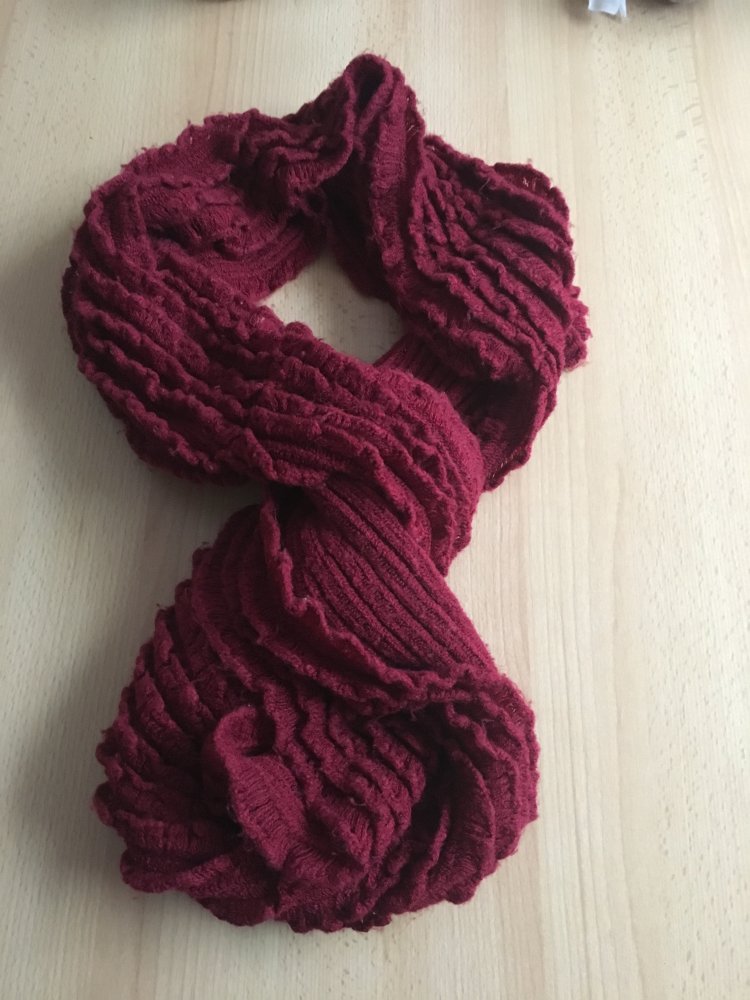 Damen Winter Schal Rundhals bordeaux 
