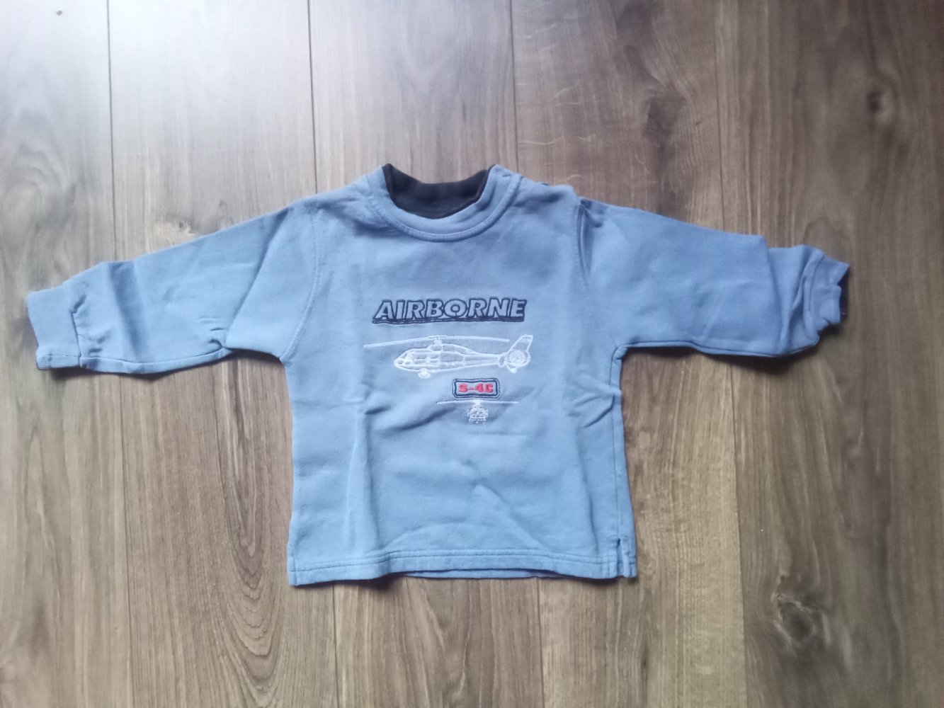 Pullover hellblau impidimpi 86/92 Hubschrauber