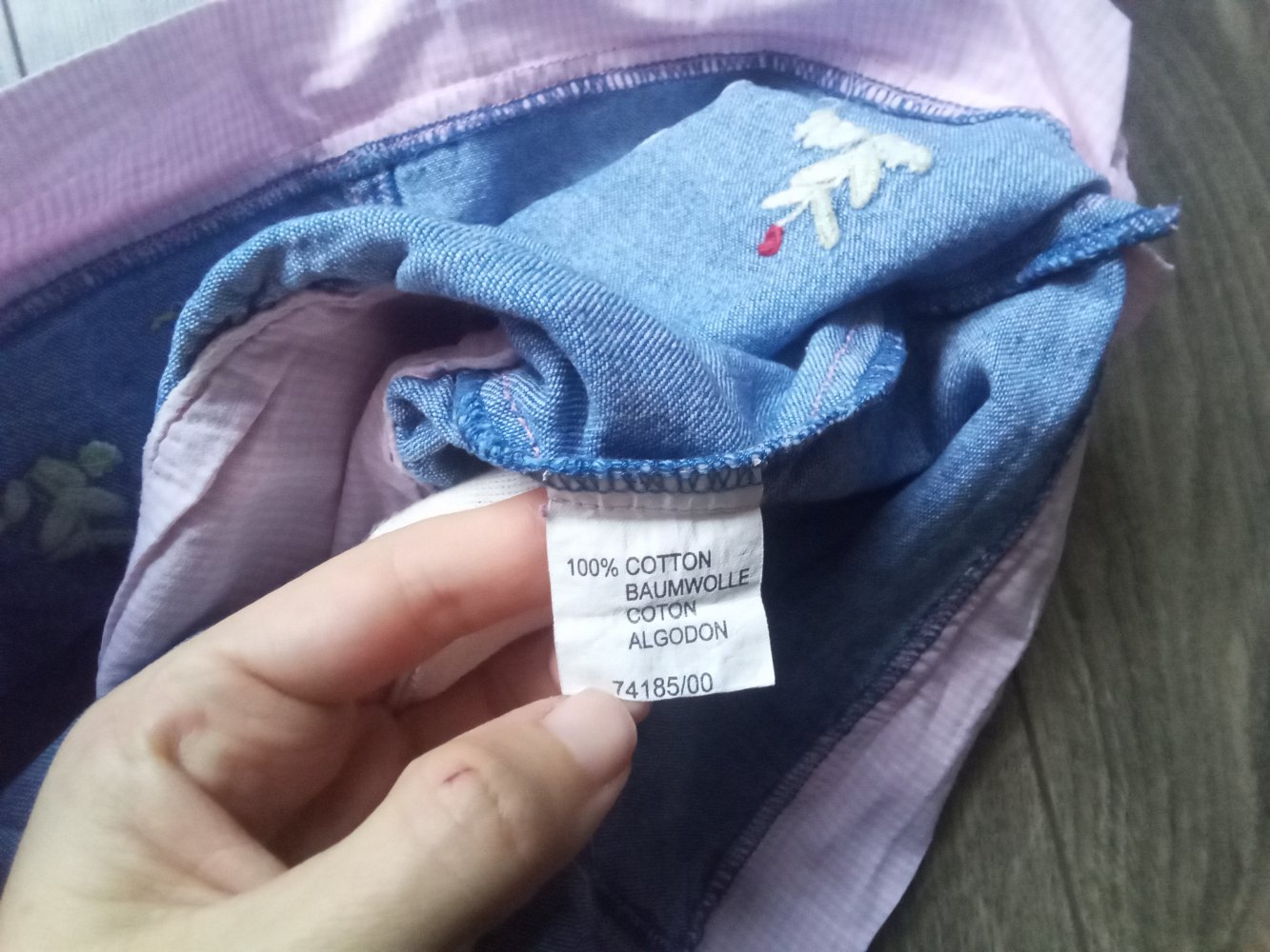 Jeanskleid Latzkleid blau 74 100% Baumwolle