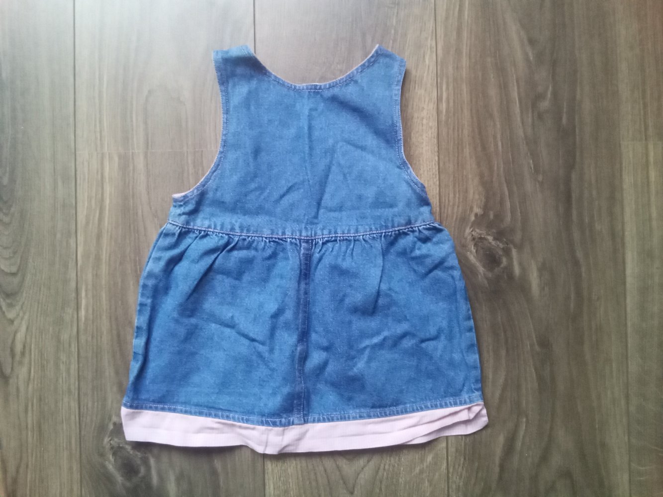 Jeanskleid Latzkleid blau 74 100% Baumwolle