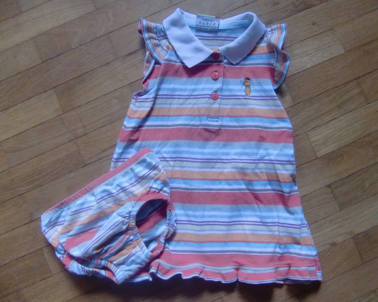 Set Kleid und Hose topolino bunt gestreift 92 Polo maritim