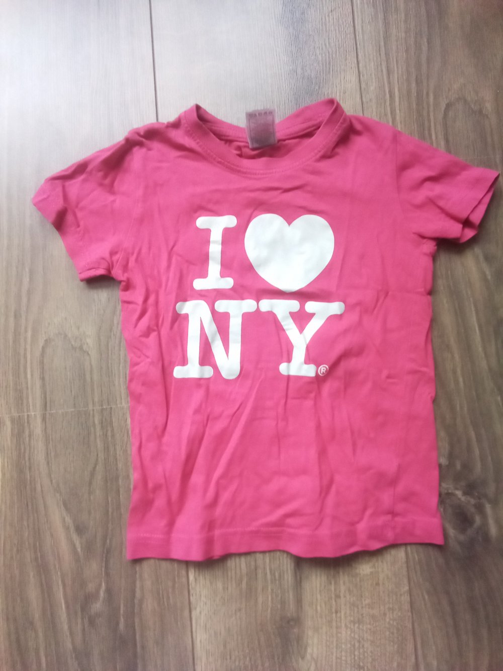 T-shirt 2-4 Jahre pink I love NY 100% Baumwolle XS