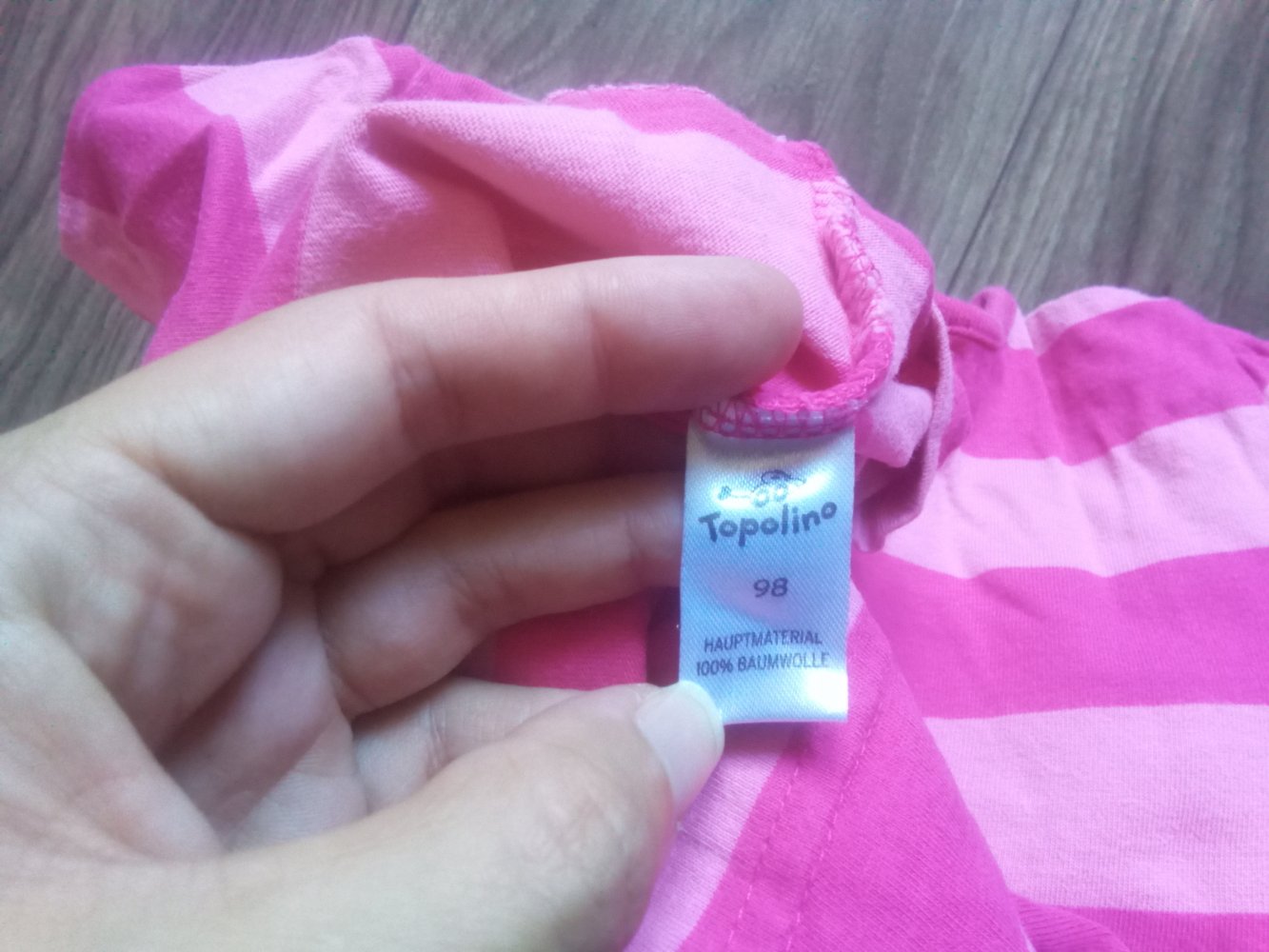 LA-Shirt pink rosa topolino 98 100% Baumwolle wonderful days