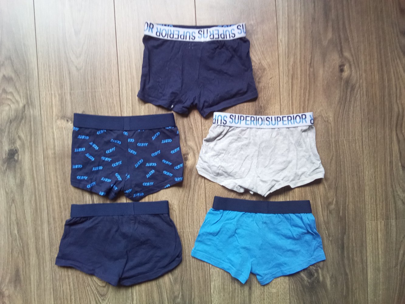 Set 5 Unterhosen alive 134 blau 100% Biobaumwolle