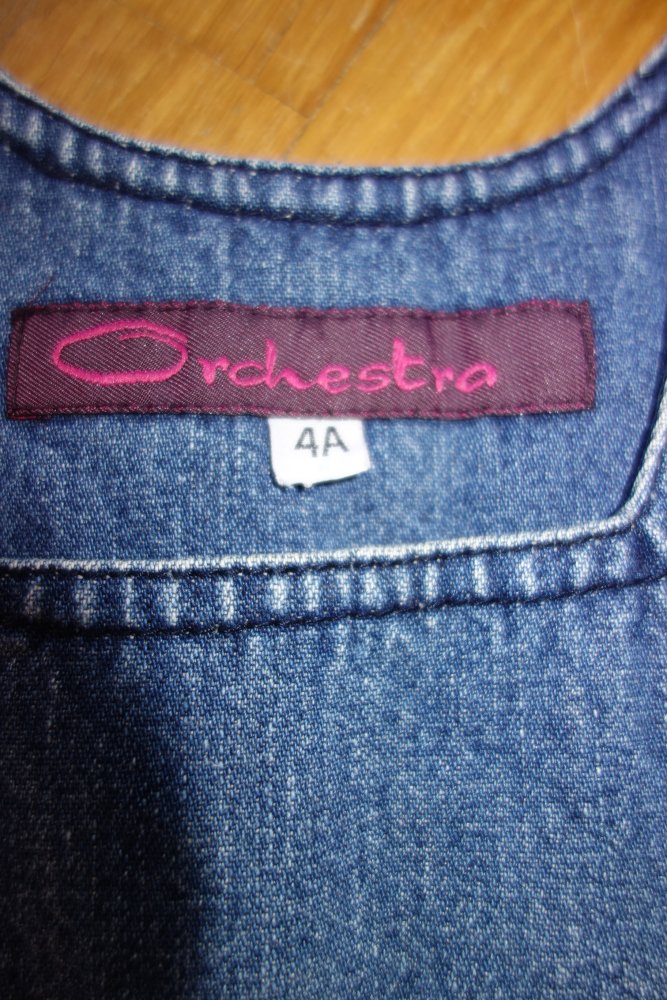 Jeanskleid orchestra blau schmetterling 4 Jahre 100% Baumwolle