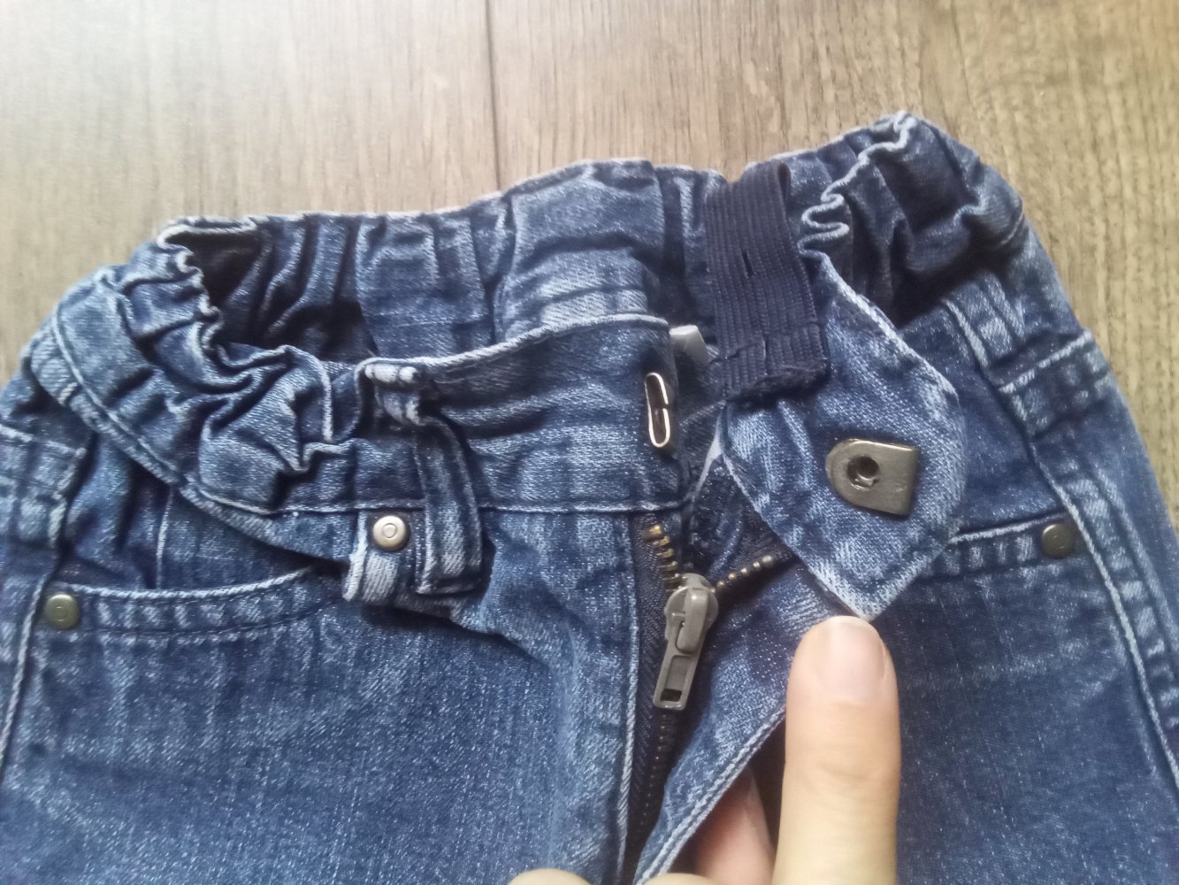Jeans 86 impidimpi blau 100% Baumwolle schiebeknopf