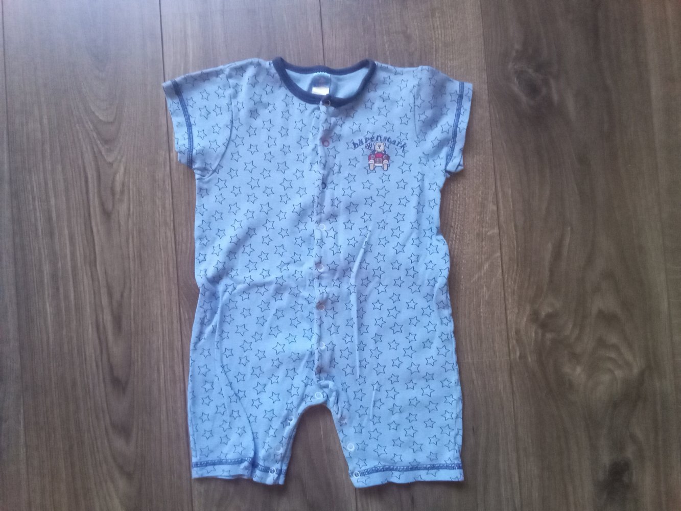 Schlafanzug Einteiler hellblau 74/80 topolino 100% Baumwolle