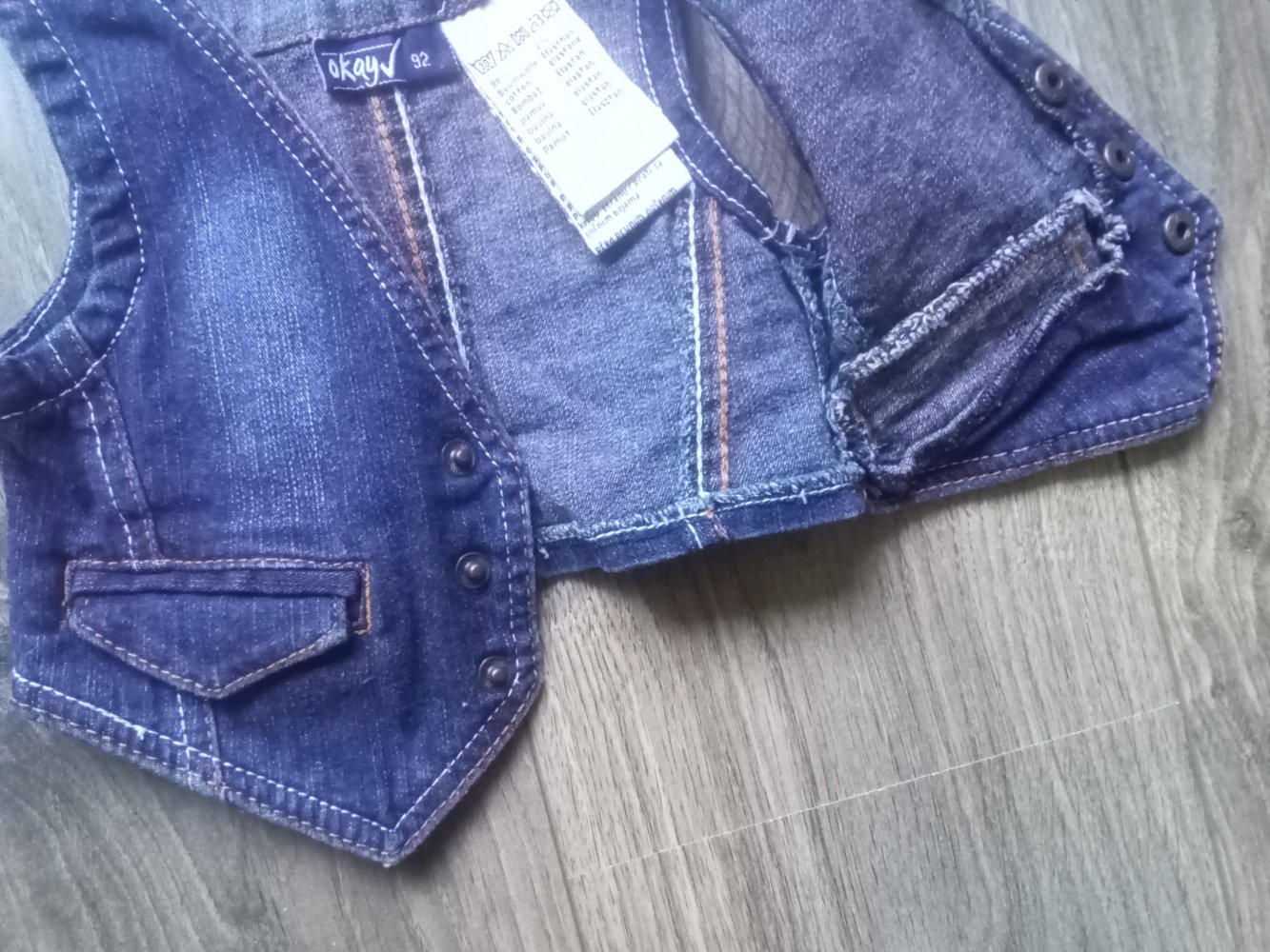Jeansweste 92 okay blau uni