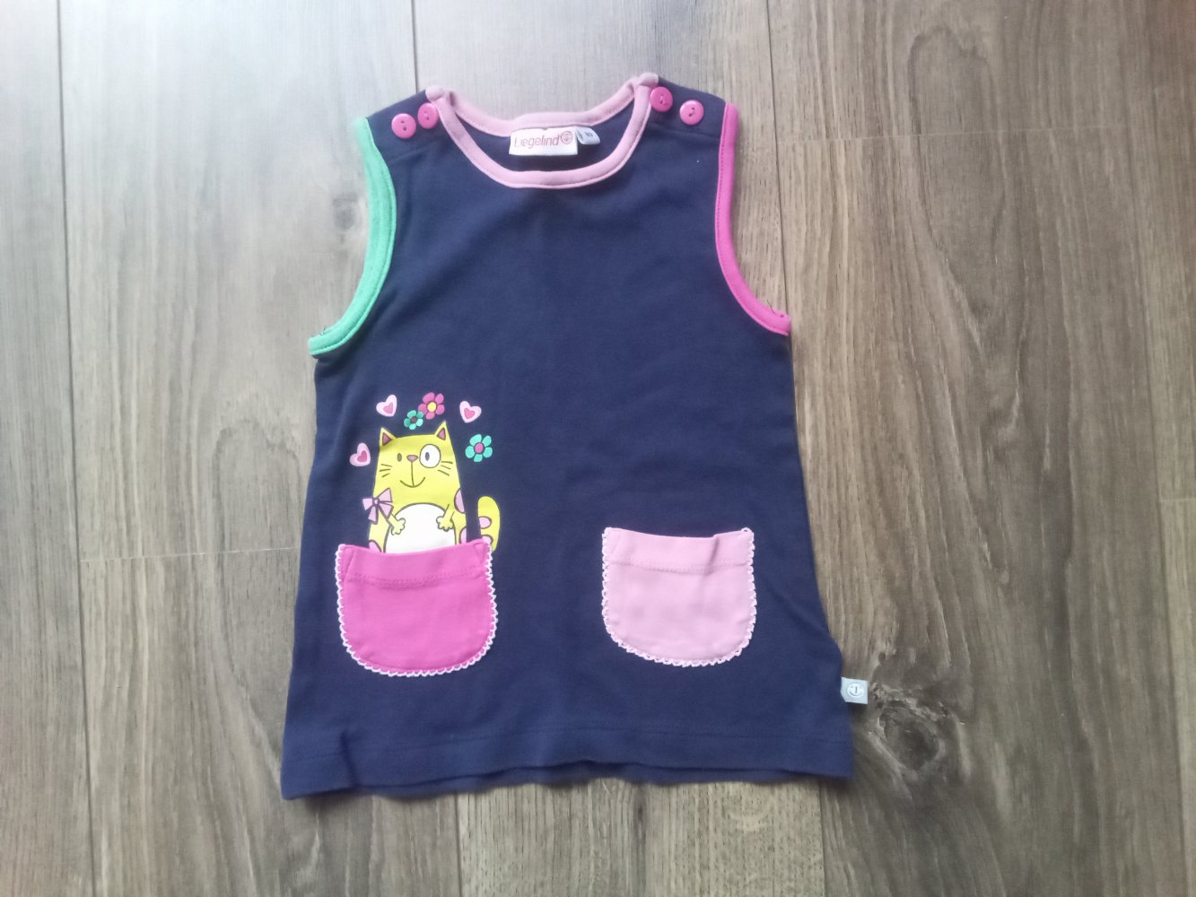 Kleid Hängerchen 80 Liegenlind 100% Baumwolle dunkelblau