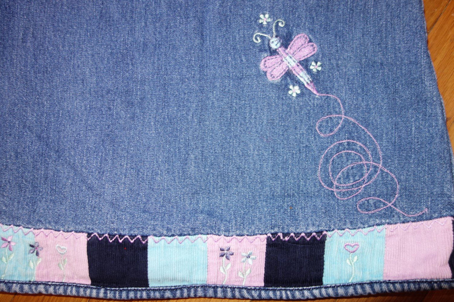 Jeanskleid orchestra blau schmetterling 4 Jahre 100% Baumwolle
