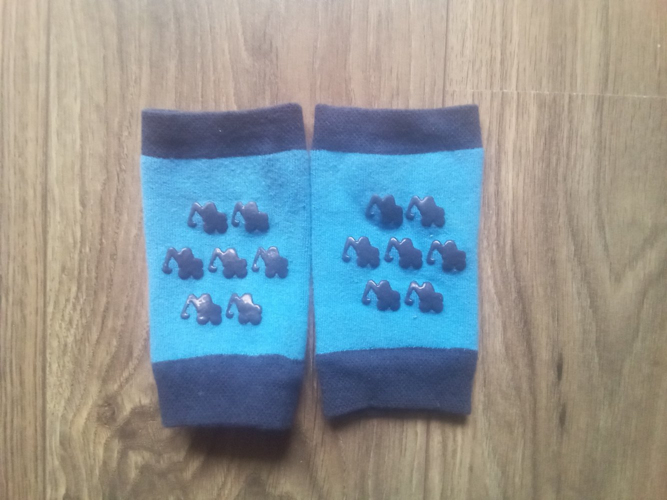Knieschoner blau Bagger 74/80 Baby knee Pads krabbeln