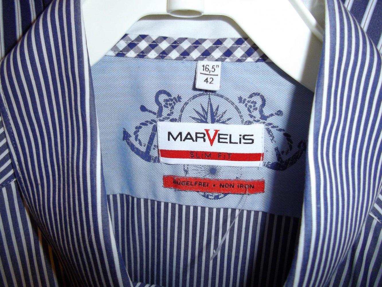 Marvelis by Olymp Slim Fit Streifen Hemd in Gr.L 42cm Kragenweite
