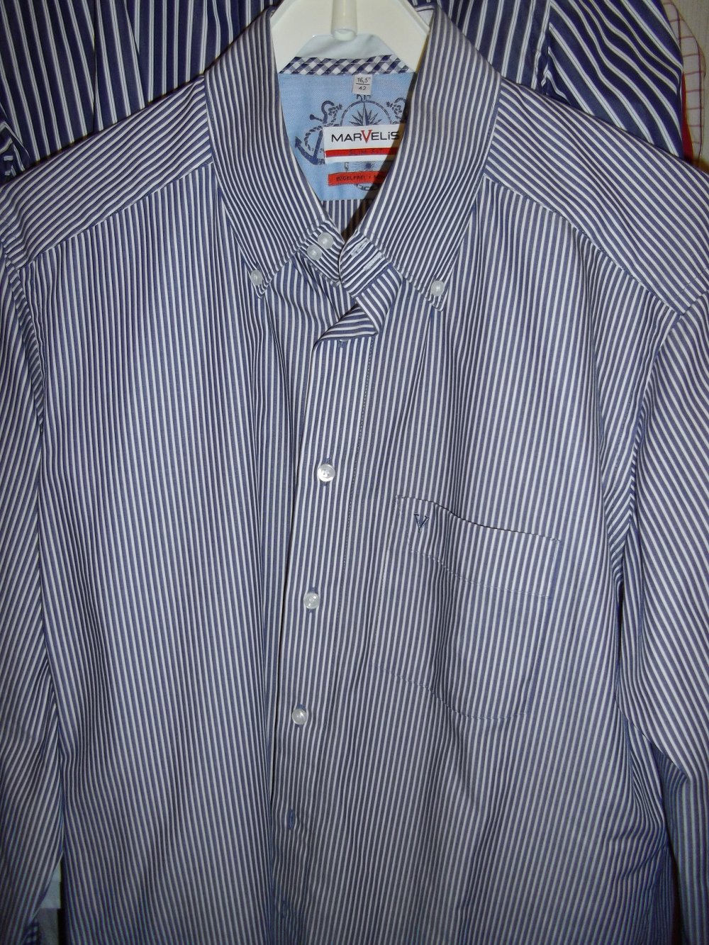 Marvelis by Olymp Slim Fit Streifen Hemd in Gr.L 42cm Kragenweite