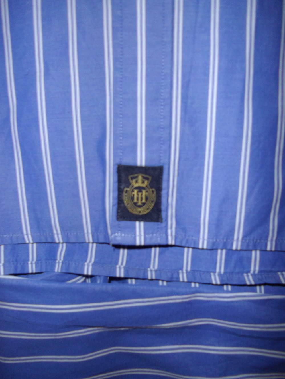 Tommy Hilfiger Business Vintage Fit Hemd schwarz blau weiß gestreift in Gr.XL