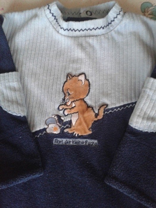 Schöner Frottee Strampler/ Schlafi ohne Fuß Gr.68 