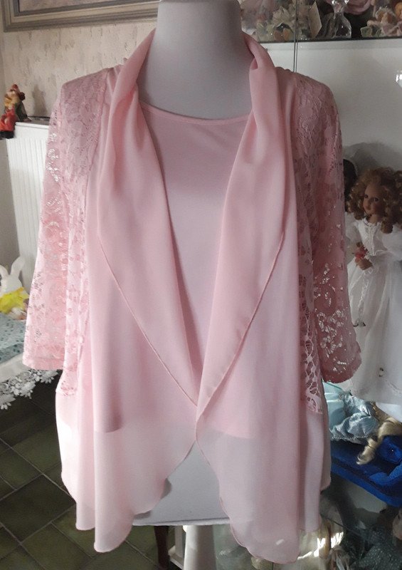2in1 Shirt mit Spitzenjacke 3/4 Arm 