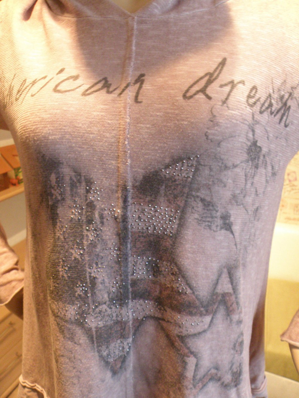 Kapuzenshirt mit Gitzerprint