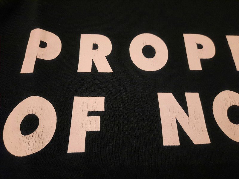 H&M Divided Damen Pullover grün bedruckt Property of no one