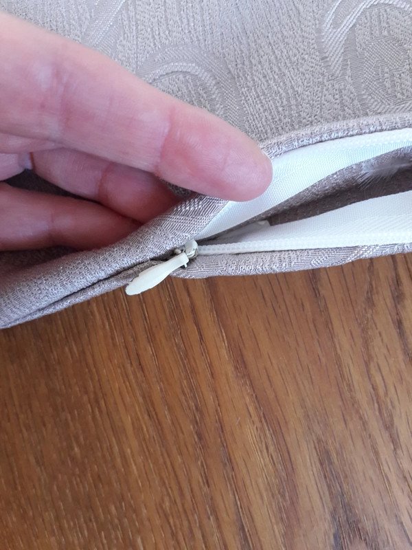 Kissenhülle grau-braun mit Muster