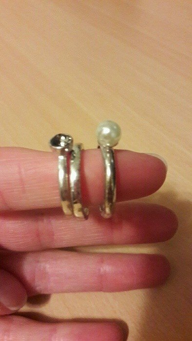 3er Set Ringe silber von SIX Perlenring