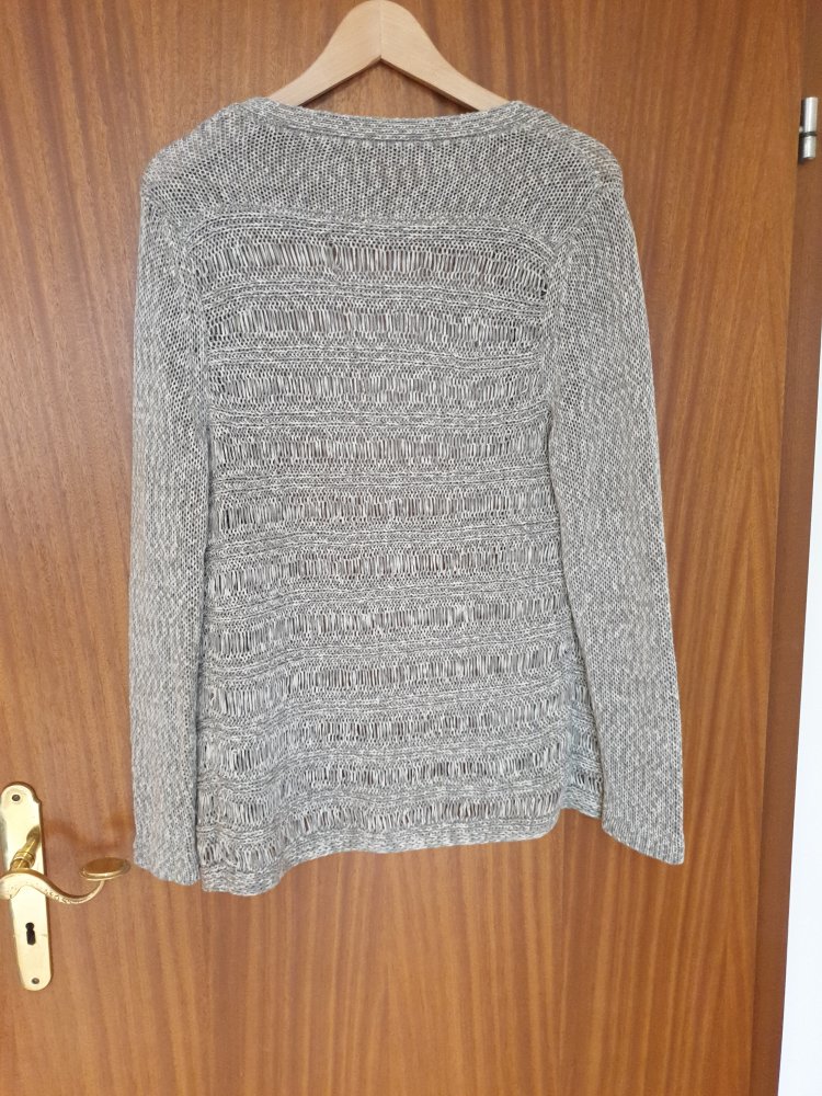 Luftige Strickjacke von Gerry Weber, 38, grau-weiß-meliert