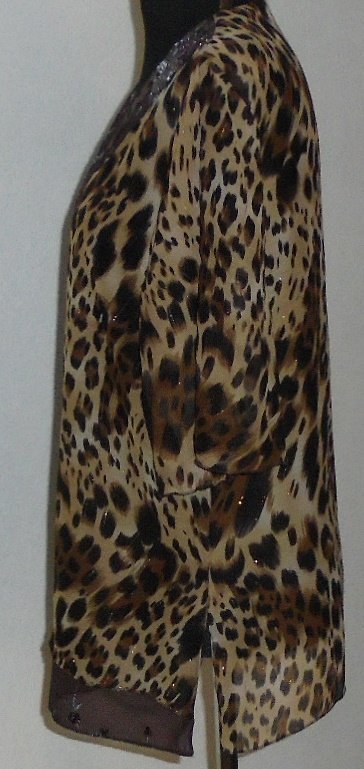 Tunika, Leo-Look, Kelly, Gr. M/L, mit Seide