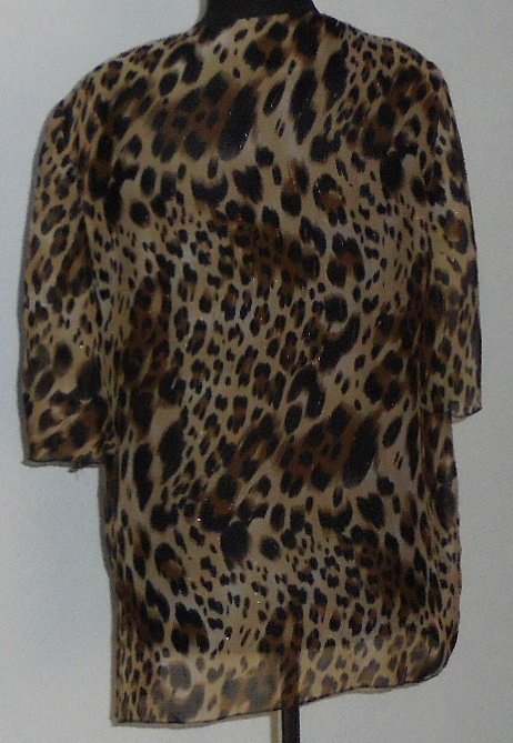 Tunika, Leo-Look, Kelly, Gr. M/L, mit Seide