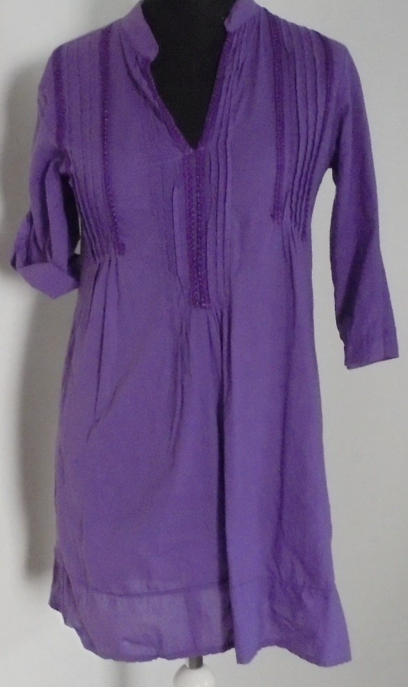 Baumwollbluse, Lila, Made in Italy, Einheitsgröße