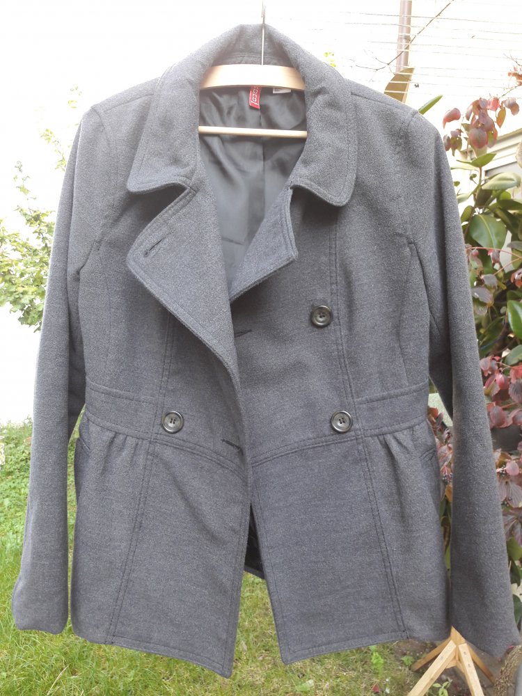 Jacke für Herbst/Winter Gr. 40 dunkelgrau getragen - TOP-Zustand