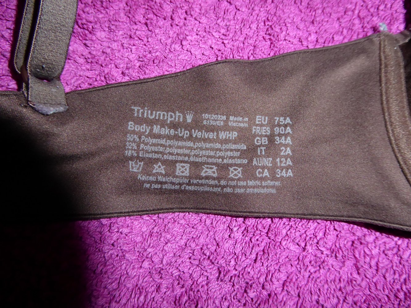 Triumph BH Body Make up Velvet Braun Gr.75A