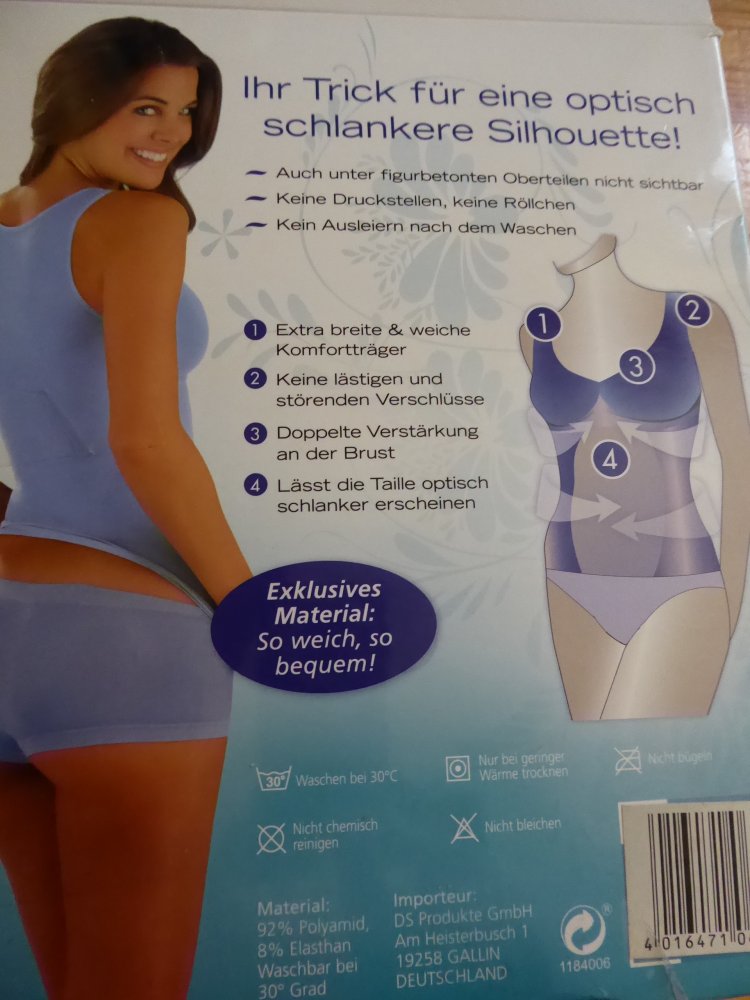 3er Set Traum Top Shapewear Shapetop blau Gr. L NEU