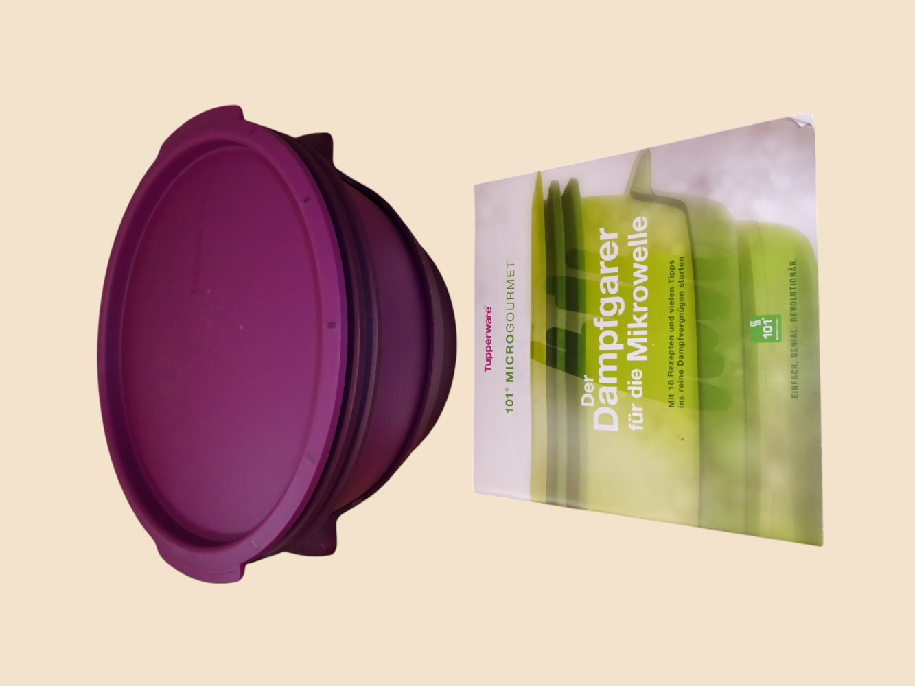 Tupperware Micro-Gourmet Combi Dampfgarer 101 lila wenig benutzt