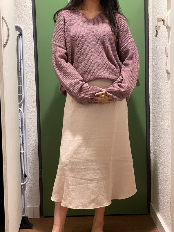 Oversize fit Pullover mit V-Ausschnitt