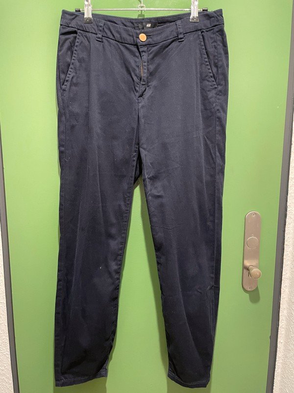 H&M Marineblaue Chinohose