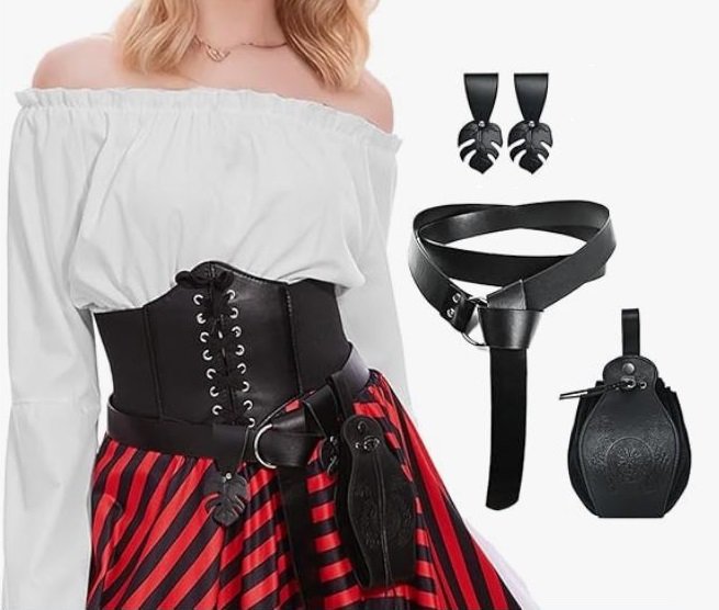 Set: Gürtel, Geldbeutel + Halter, Kostüm, Mittelalter, Pirat ✮NEU✮